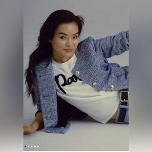 NWT Size XS-  Anthropologie Maeve Knit Tweed Blazer Jacket (NWT US$ 158)